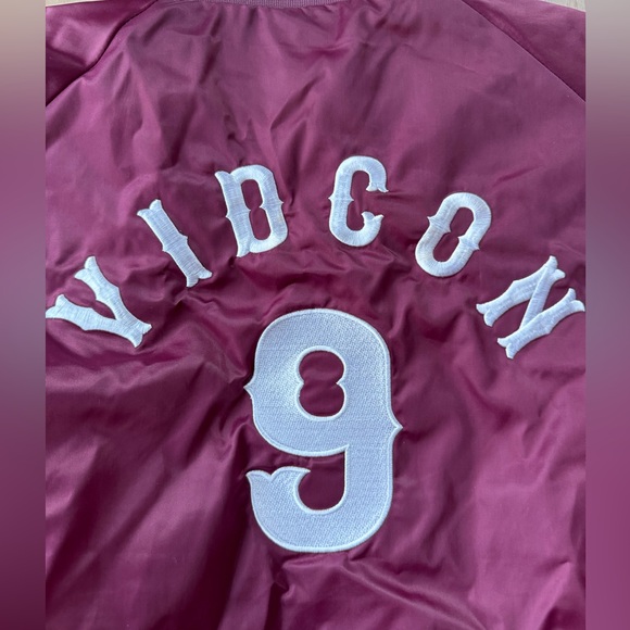 Cardinal Vidcon 9 Satin Bomber Varsity Jacket Size Large - Picture 9 of 9